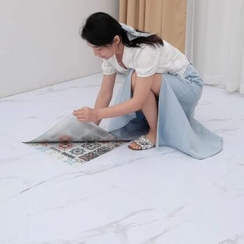 Azulejo adhesivo 60 x 60 blanco satinado pegatina decorativa FK23D-249