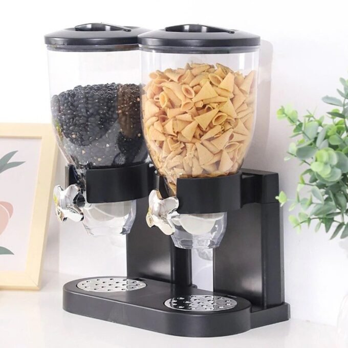 Dispensador de cereal doble recipiente de cocina FK23C-2