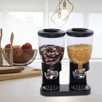 Dispensador de cereal doble recipiente de cocina FK23C-2
