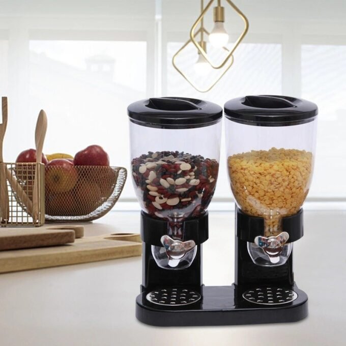 Dispensador de cereal doble recipiente de cocina FK23C-2