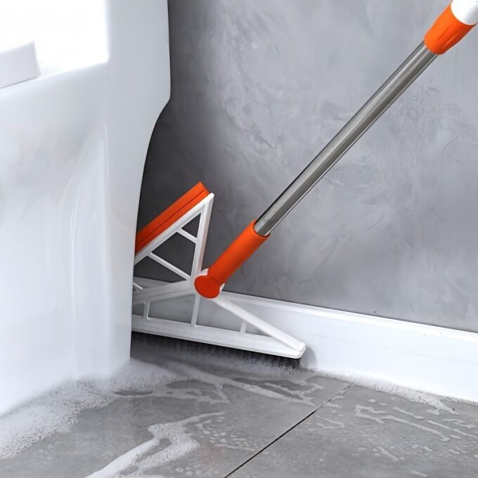 Escoba con mango retráctil ajustable cepillo función 2 En 1 para limpieza baño limpiador de suelos de silicona herramienta limpieza del hogar FK23D-290