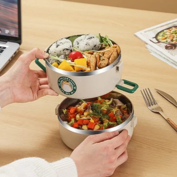 Lonchera porta comida 2 en 1 almacenador termico alimentos FK23D-214