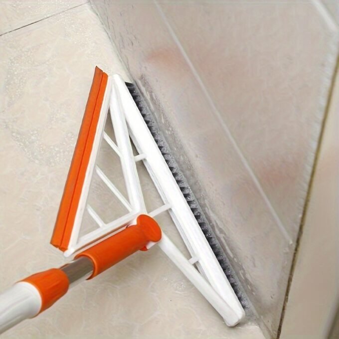 Escoba con mango retráctil ajustable cepillo función 2 En 1 para limpieza baño limpiador de suelos de silicona herramienta limpieza del hogar FK23D-290